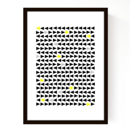 Affiche Multi-Triangles Noir